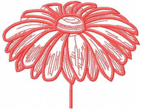 Pink flower free embroidery design 6