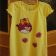 Angry Birds Red design on t-shirt embroidered