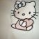 Hello kitty with heart design embroidered