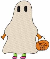 Boo costume embroidery design