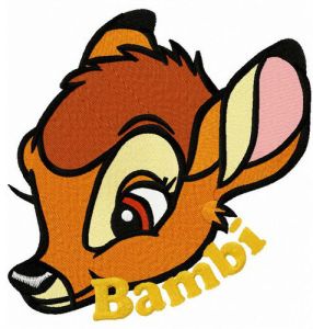 Diseño de bordado del pequeño Bambi.