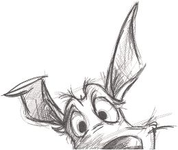 Dog ears stick out embroidery design