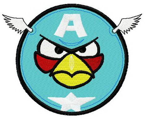 Angry Birds Blue 2 machine embroidery design