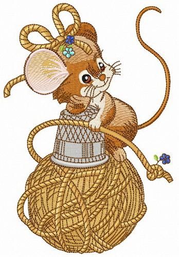 Mouse likes sewing craft machine embroidery design