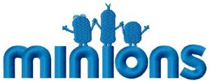 Minions logo embroidery design