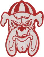 Alabama A&M Bulldogs Alternate logo 1980 embroidery design