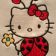 Hello Kitty ladybag design embroidered