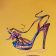 Embroidered high heels women's shoe