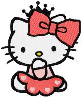 Hello Kitty Little Princess embroidery design