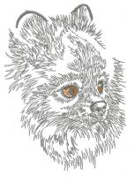 Pomeranian embroidery design
