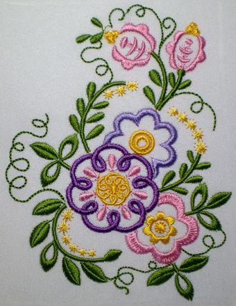 Funny Flowers machine embroidery design