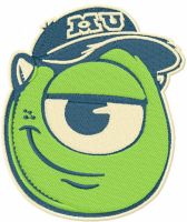 Mike Wazowski badge embroidery design