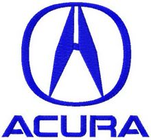 Acura logo embroidery design