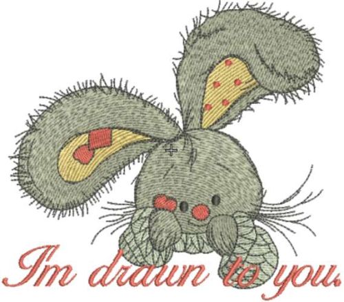 i'm drawn to you embroidery design