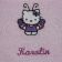 Hello Kitty Butterfly embroidered on towel