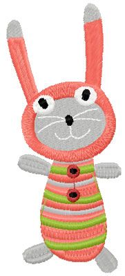 Sock bunny machine embroidery design
