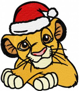 Christmas Simba embroidery design