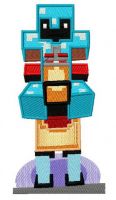 Minecraft knight embroidery design