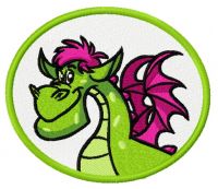 Elliott the Dragon 3 embroidery design