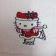 Embroidered bath towel with cute Hello Kitty
