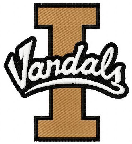 Idaho Vandals logo machine embroidery design
