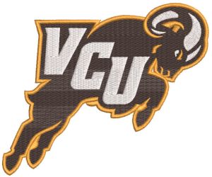 Virginia Commonwealth Rams logo embroidery design