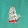 Embroidered sweater with seaship design
