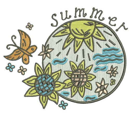 Summer 4 machine embroidery design
