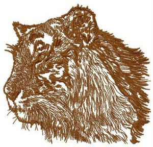 Bengal tiger 2 embroidery design