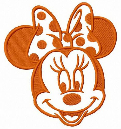 Minnie Mouse have a good day machine embroidery design