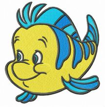 Flounder friend embroidery design