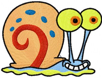 Gary the Snail machine embroidery design