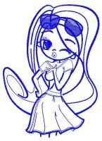 Anime girl 3 embroidery design