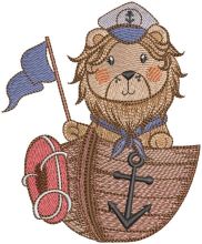 Lion captain on a ship