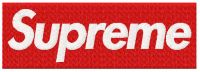 Supreme logo embroidery design
