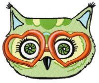 Glamorous owl party 5 embroidery design