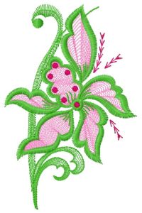 Air flowers 3 embroidery design