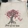 serviette with tree of our love embroidery design