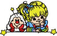 Rainbow Brite and OJ  embroidery design