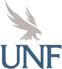 University of North Florida alternative logo embroidery design