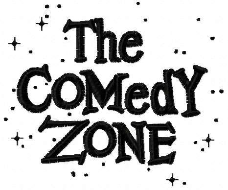 Th comedy zone logo embroidery design