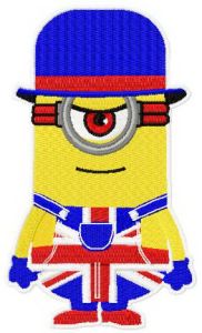 Minion British style embroidery design