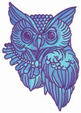 Wizard's owl embroidery design