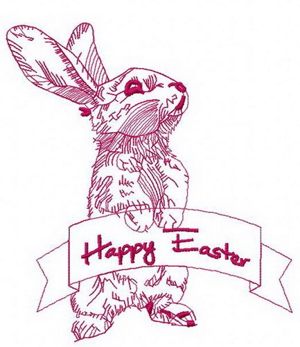 Happy Easter 2 machine embroidery design