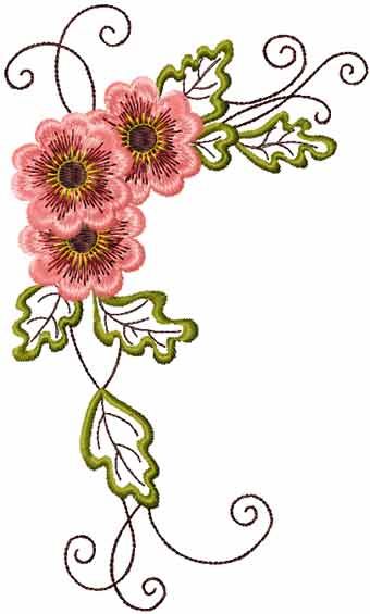 Vintage Flower 1 machine embroidery design
