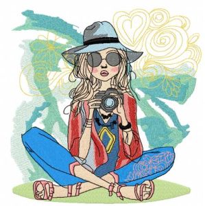 Young photographer 4 embroidery design