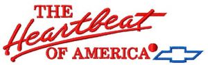 The heartbeat of America embroidery design