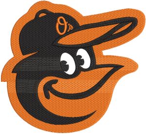 Baltimore Orioles gap logo embroidery design