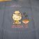 Hello Kitty loves chinese food on embroidered purple towel