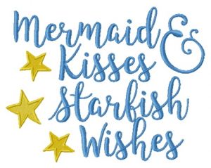 Mermaid & Kisses Starlish Wishes embroidery design